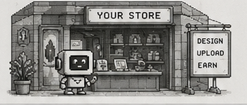 Your store — design, upload, earn